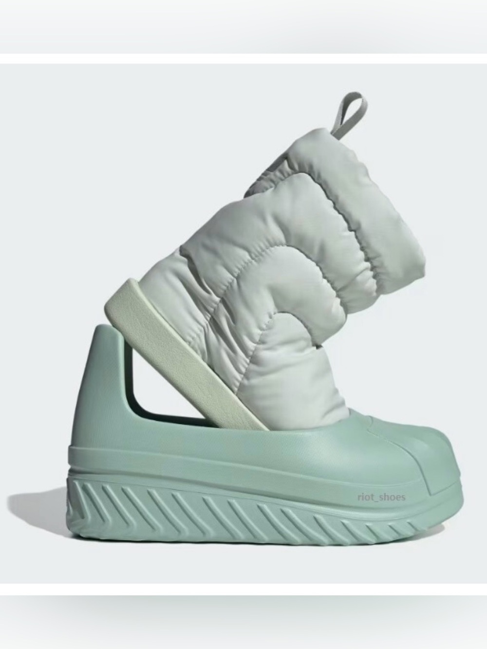 adidas Women's Winter Boots in Sage Green and Light Gray - adiFOM